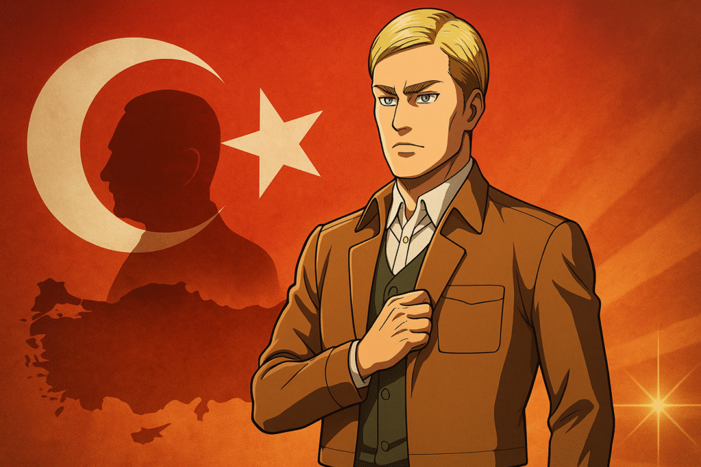erwin-smith-turk-lider-ataturk-anime-benzetme-2025-1024x682 7 Şaşırtıcı Attack on Titan Türkiye göndermeleri [2025 Güncel]
