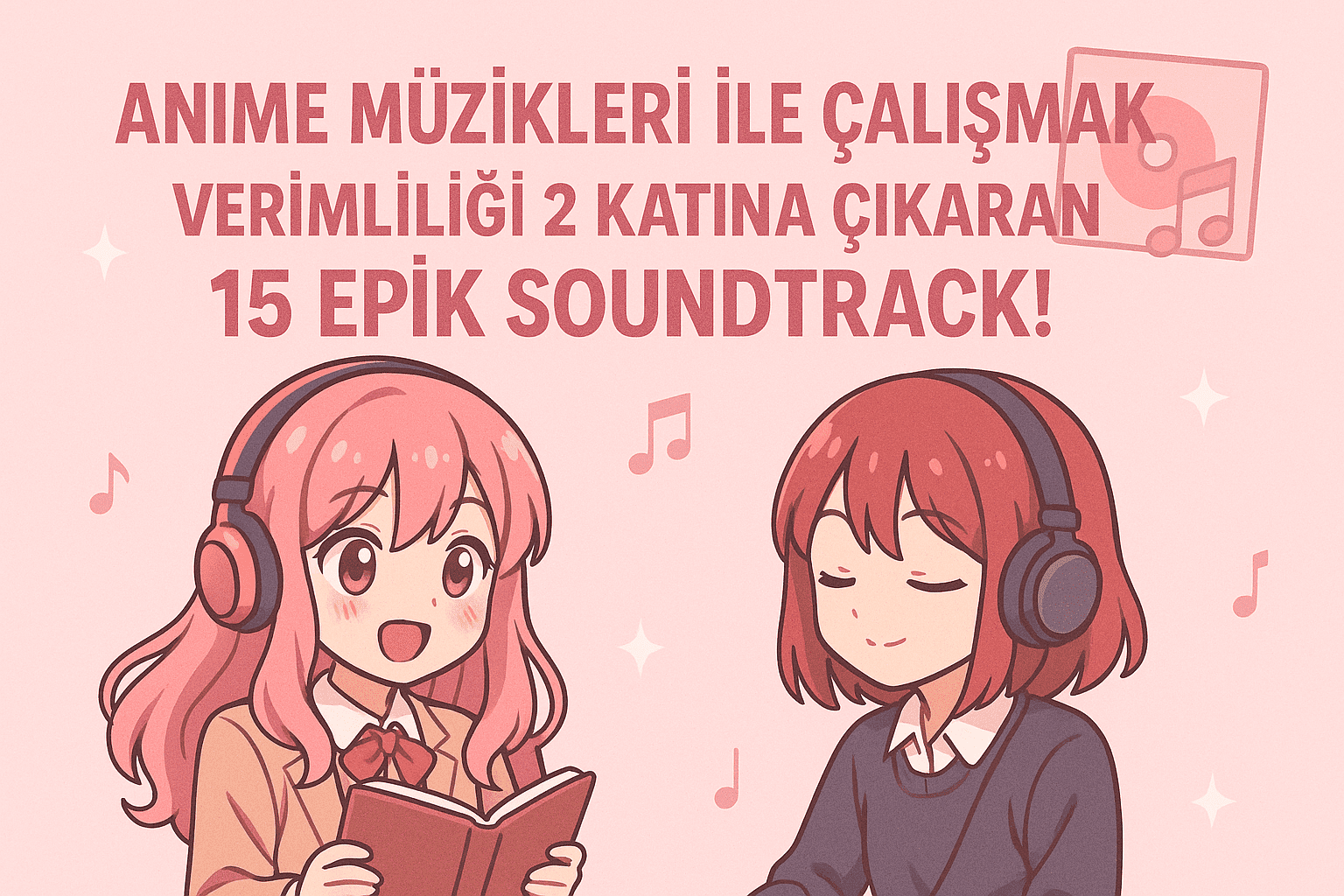 Çalışırken epik anime soundtrack’leriyle motivasyonunu ikiye katlayan, pembe saçlı kawaii anime kızları ve odaklanmış dostları: Ders çalışmak hiç bu kadar sevimli ve müzikli olmamıştı!